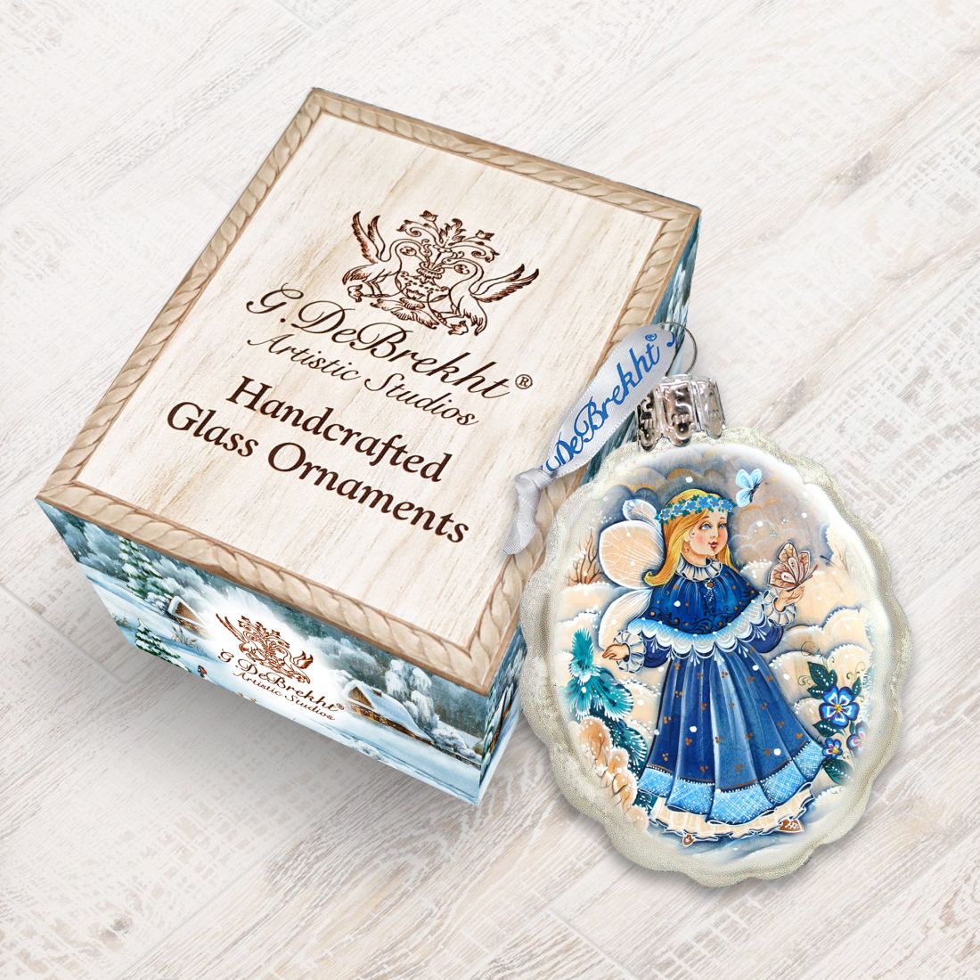 Adorno de cristal de mercurio de la Hada Pequeña de G. DeBrekht - Decoración navideña - 773032