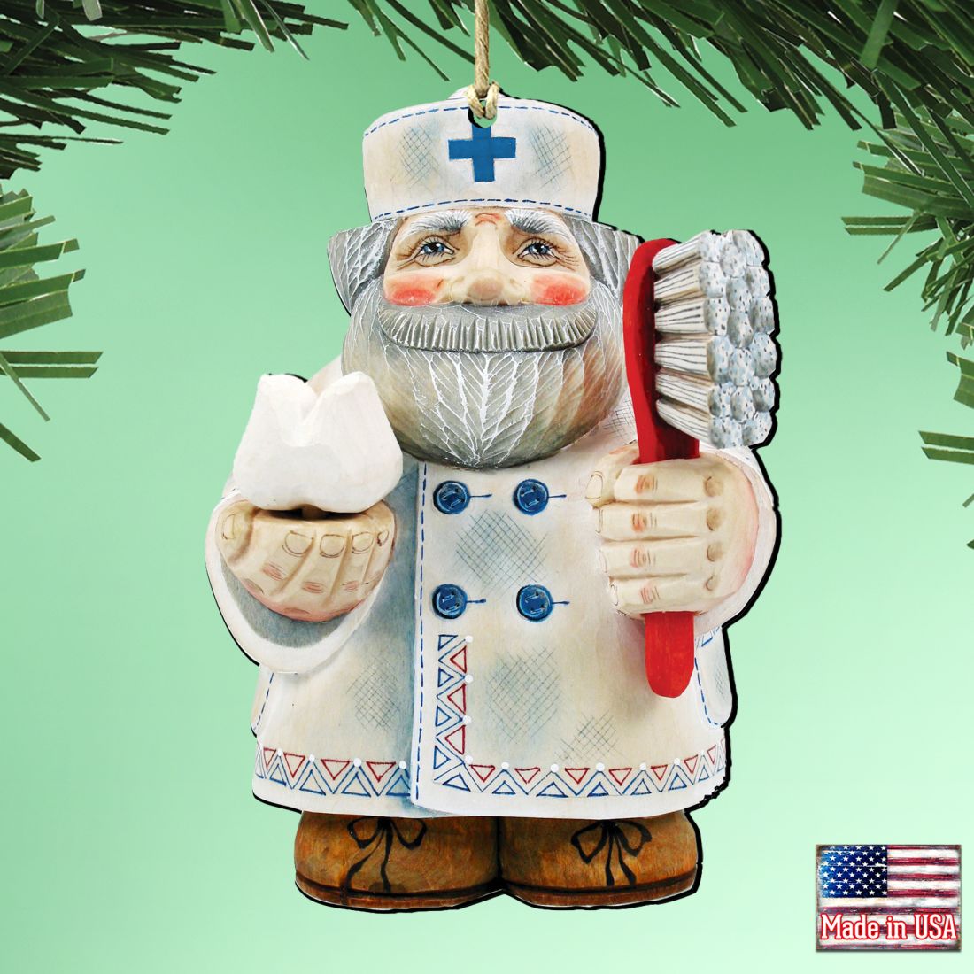Dentist Christmas Wooden Ornaments by G. DeBrekht - Christmas Santa Snowman Decor - 8151922