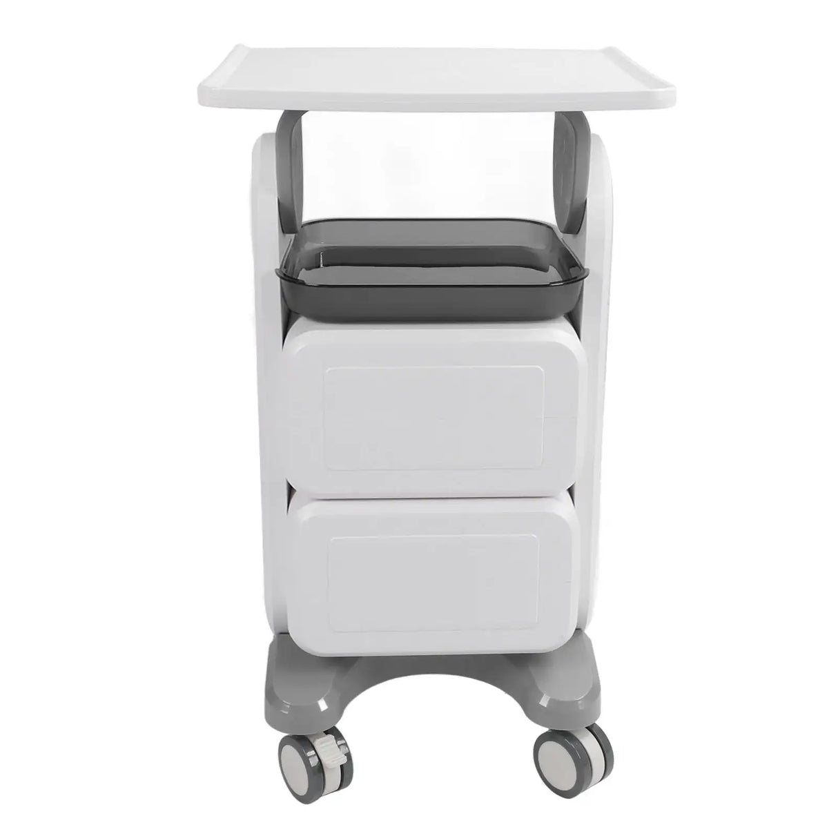 Mobile Medical Trolley Cart Enlarged Tabletop Double Drawer Multifunctional Medical Cart for Beauty Salon Clinic - Lootquake
