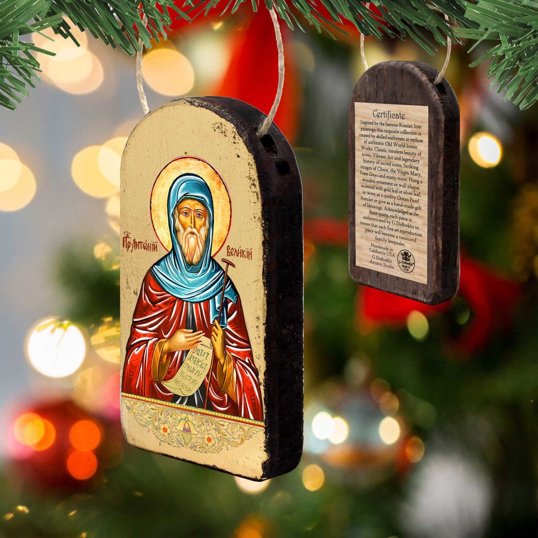 Adorno religioso cristiano de San Antonio - Icono sagrado - Decoración inspiradora - 87057