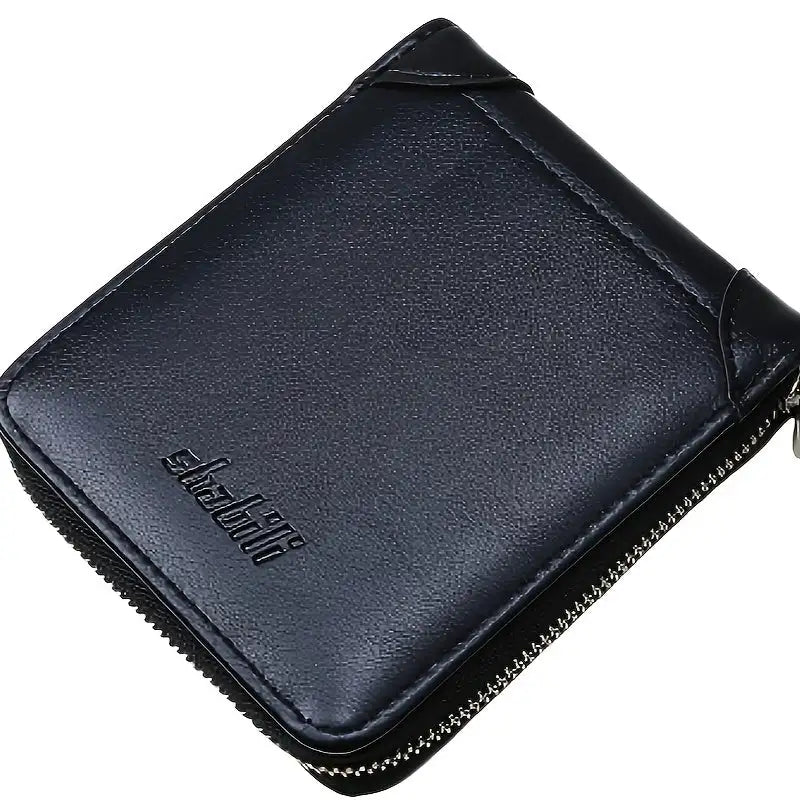 Fashionable Men's Wallet, Short Casual, Retro Zipper Youth European And American Fashion Wallet, Large Capacity, Super Practical - Lootquake