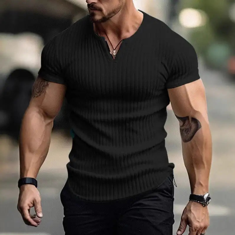 Sports Slim-fitting Men's Short Sleeve - Lootquake