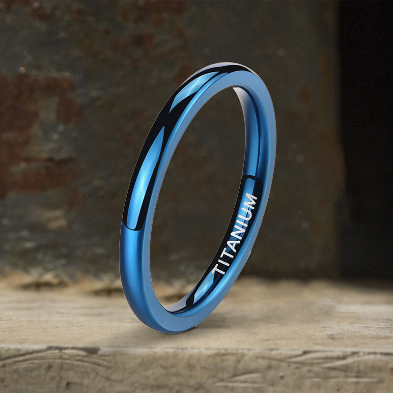 Anillo minimalista de titanio de 2 mm