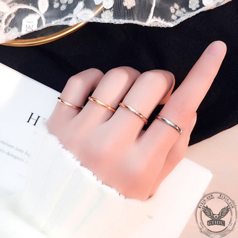 Anillo minimalista de titanio de 2 mm