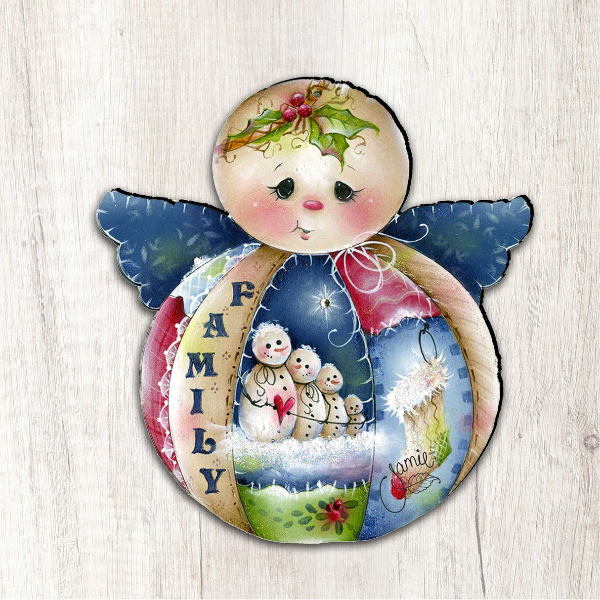 Family Snowman Christmas Door Decor by Jamie Mills-Price - Christmas Santa Snowman Decor - 8457504H
