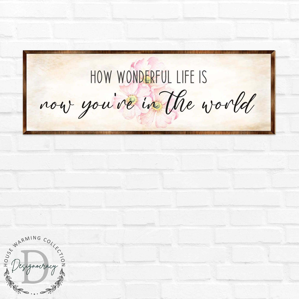 ¡Qué vida tan maravillosa! Decoración motivacional de madera - Arte rústico - Arte mural - Decoración infantil - Arte con marco de madera - 310313