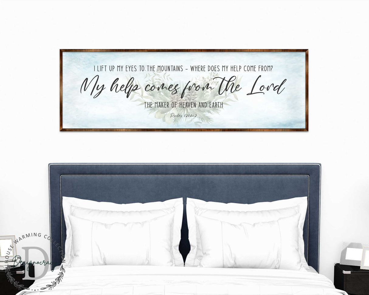 My Help Comes From the Lord - PSALM 121 - Bible Art - Wooden Wall Art - Bible Quotes - Wall Hanging - 310315