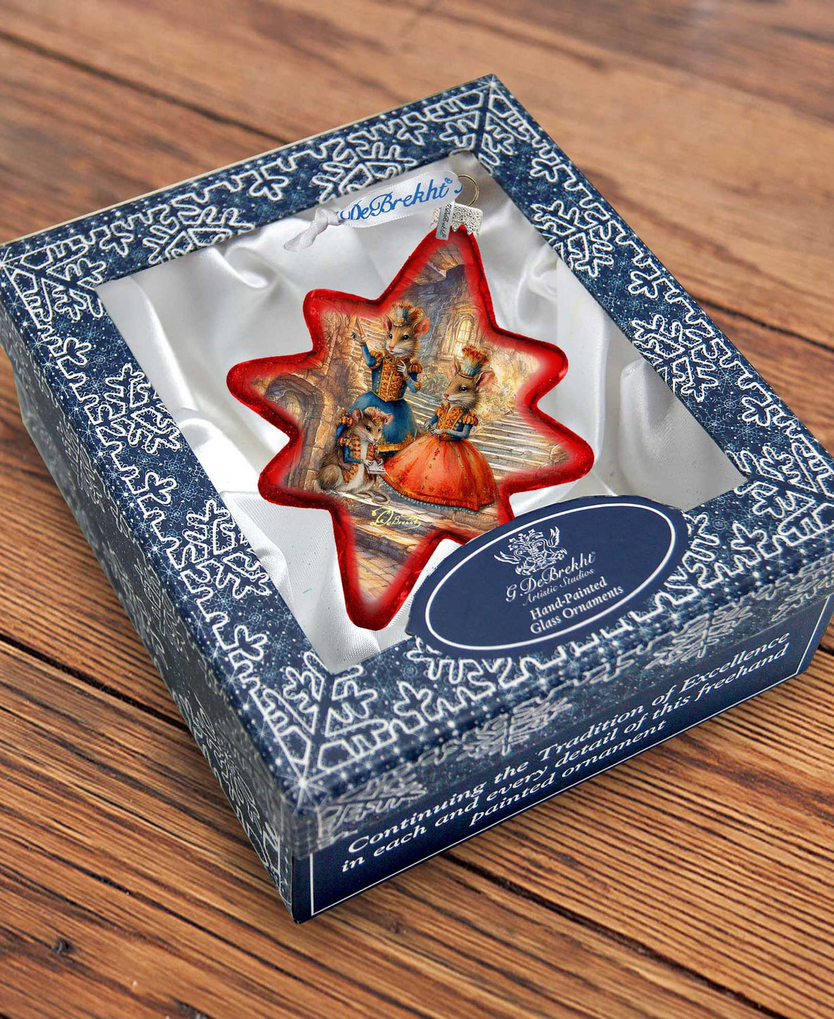 Nutcracker Ballet Scene Star Glass Ornament by G. Debrekht - Christmas Decor - 755-049