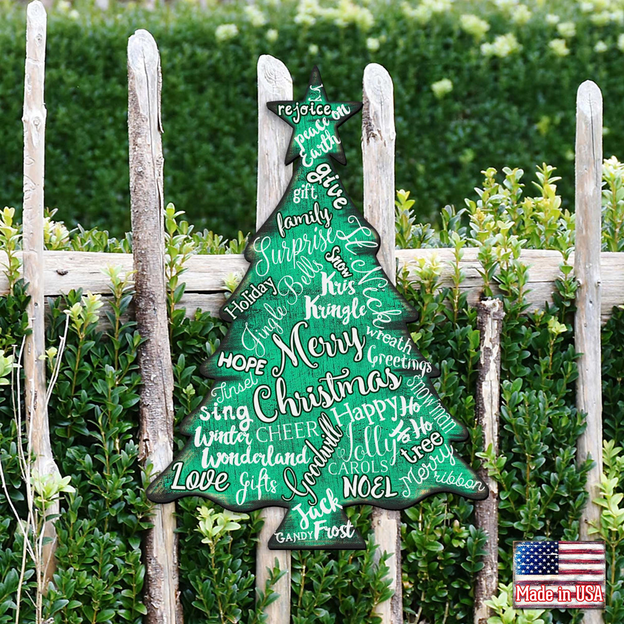 Merry Christmas Tree Holiday Door Decor - Christmas Decor - 8198112-2H