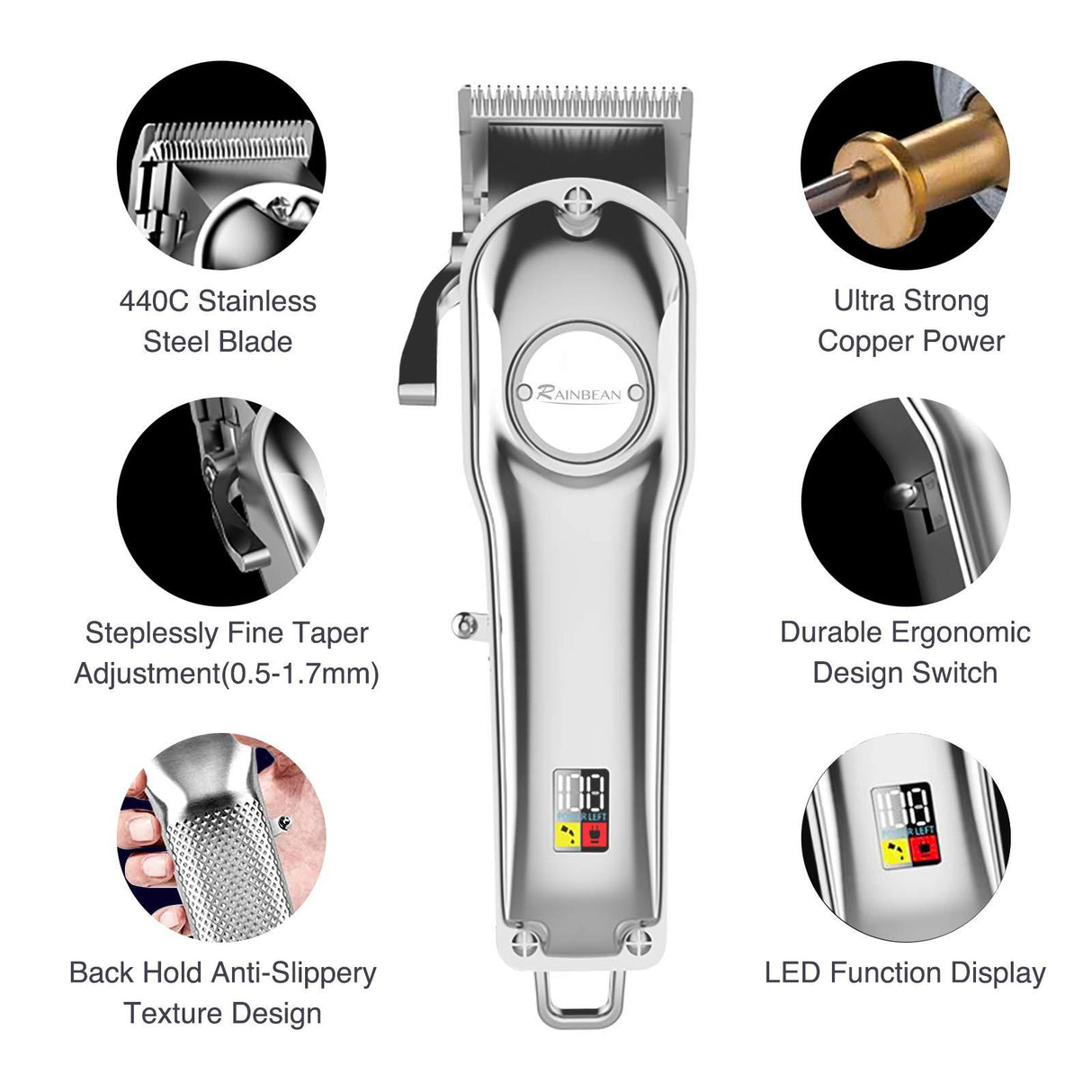 3-in-1 Waterproof Hair Trimmer and Grooming Kit