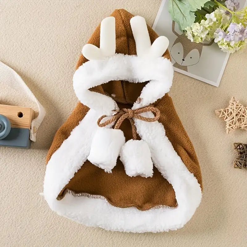 Cat Christmas Outfits, Dog Cat Santa Claus Outfit, Soft And Thick Xmas Cape With Hat, Christmas Cat Dog Costume Pet Cape, Cat Christmas Costumes For Cats, Medium Cat Cape For Cats - Lootquake