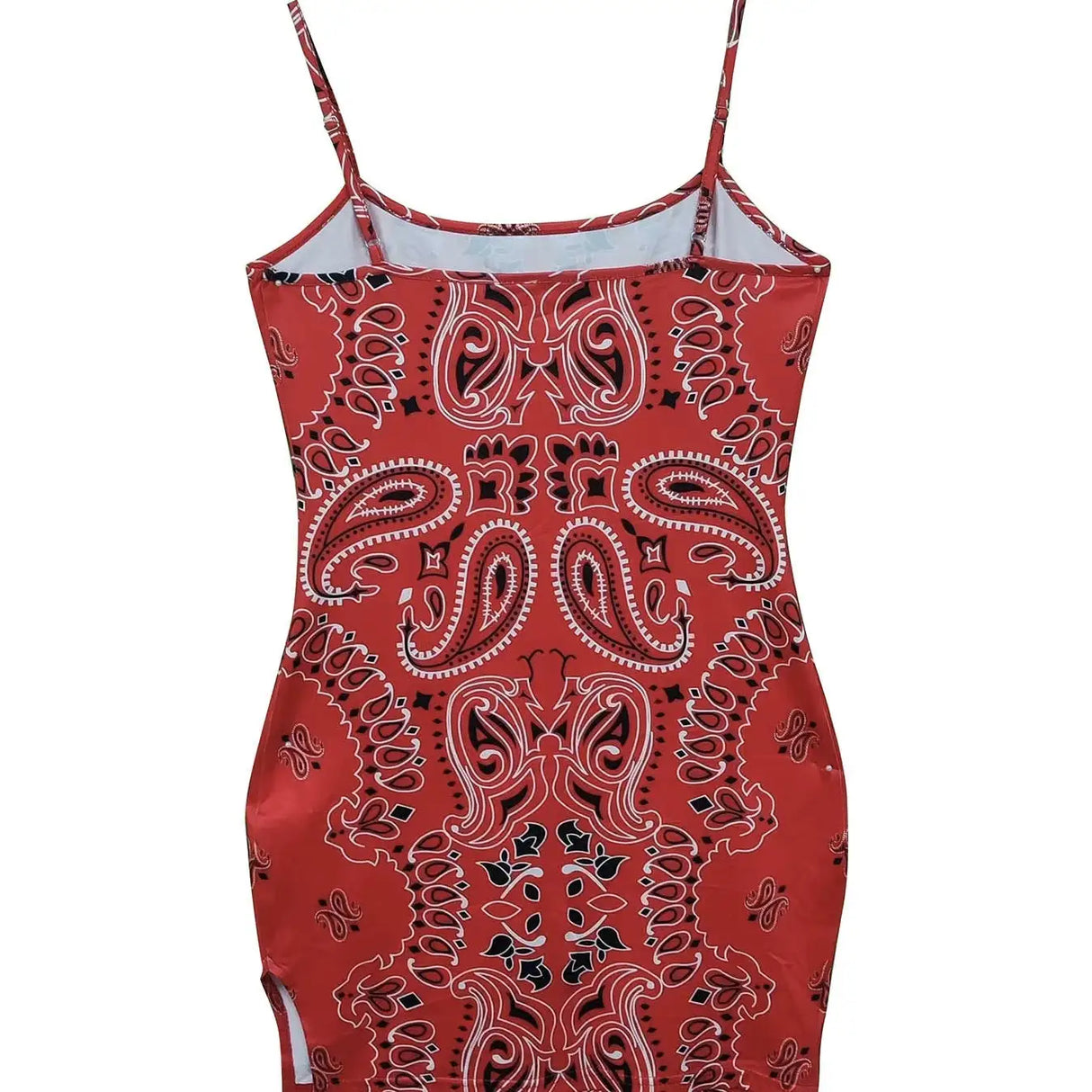 Ladies' Fashionable Cashew Print Sexy And Hot Hip Hugging Suspender Dress - Lootquake