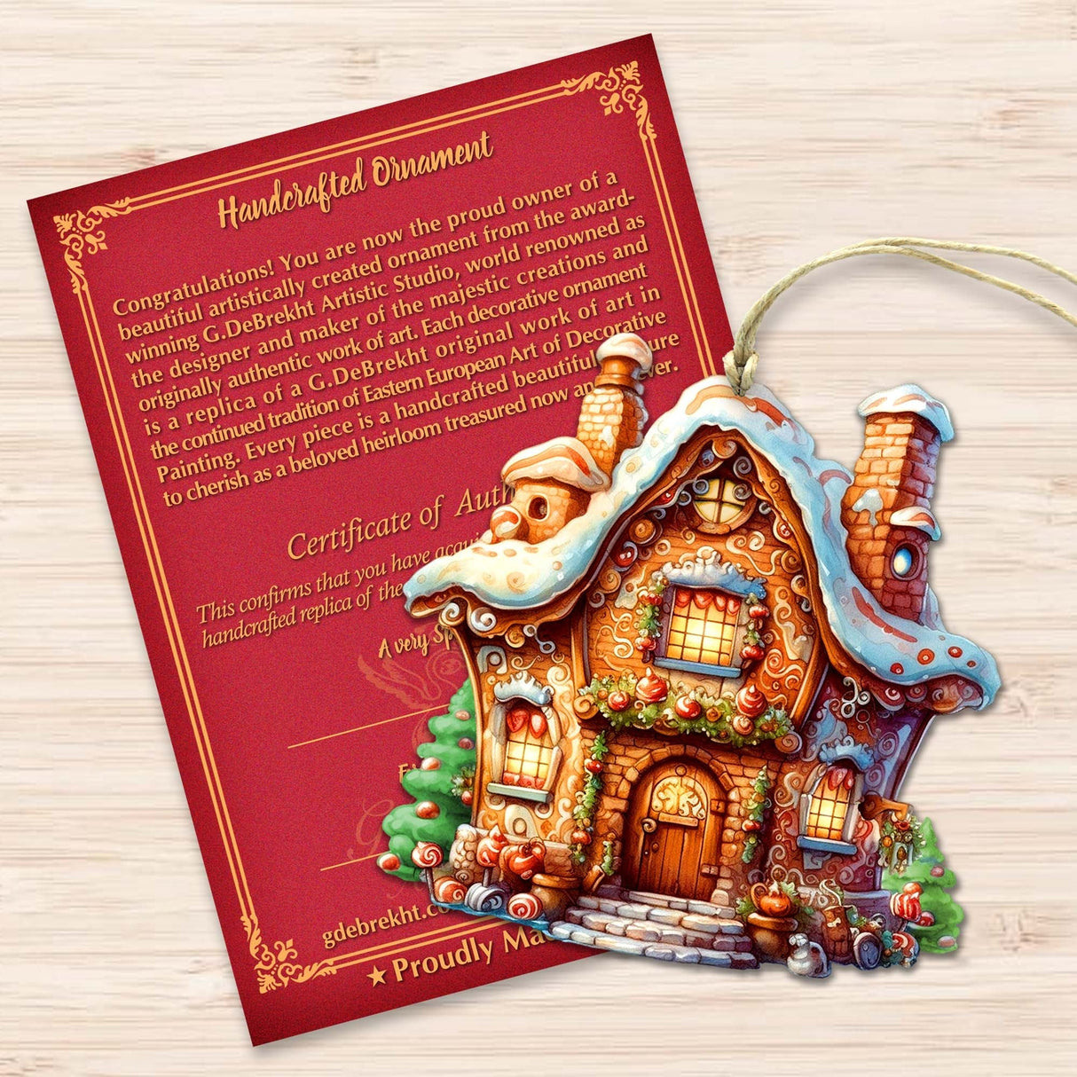 Fairy Tale Houses Wooden Ornaments Set of 3 by G. Debrekht - Christmas Decor - 8100191S3
