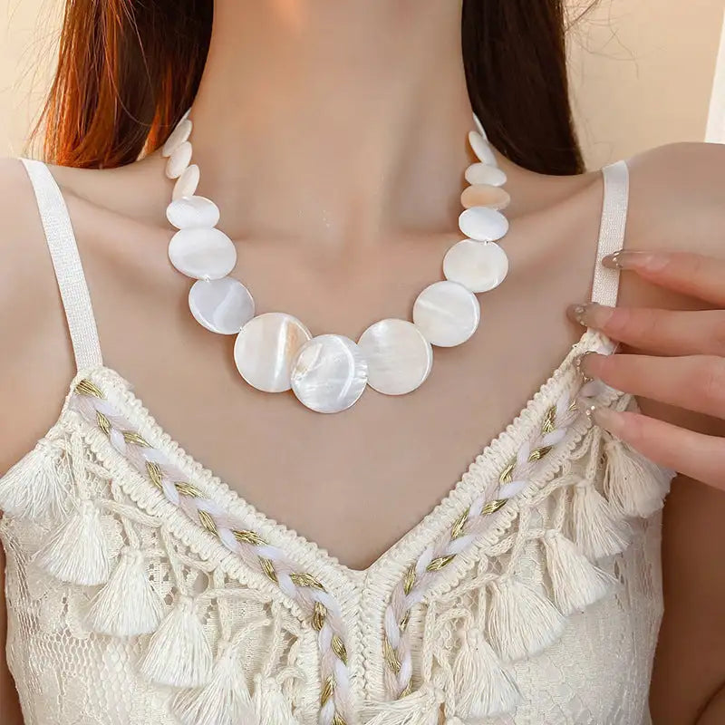 Shell Necklace Vacation Style Simple Fashion Lock All-match Jewelry - Lootquake