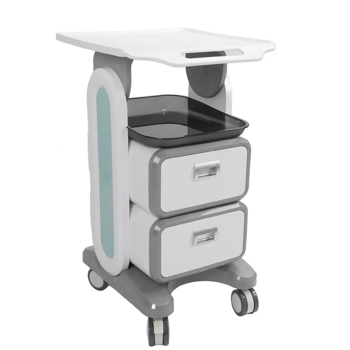 Mobile Medical Trolley Cart Enlarged Tabletop Double Drawer Multifunctional Medical Cart for Beauty Salon Clinic - Lootquake
