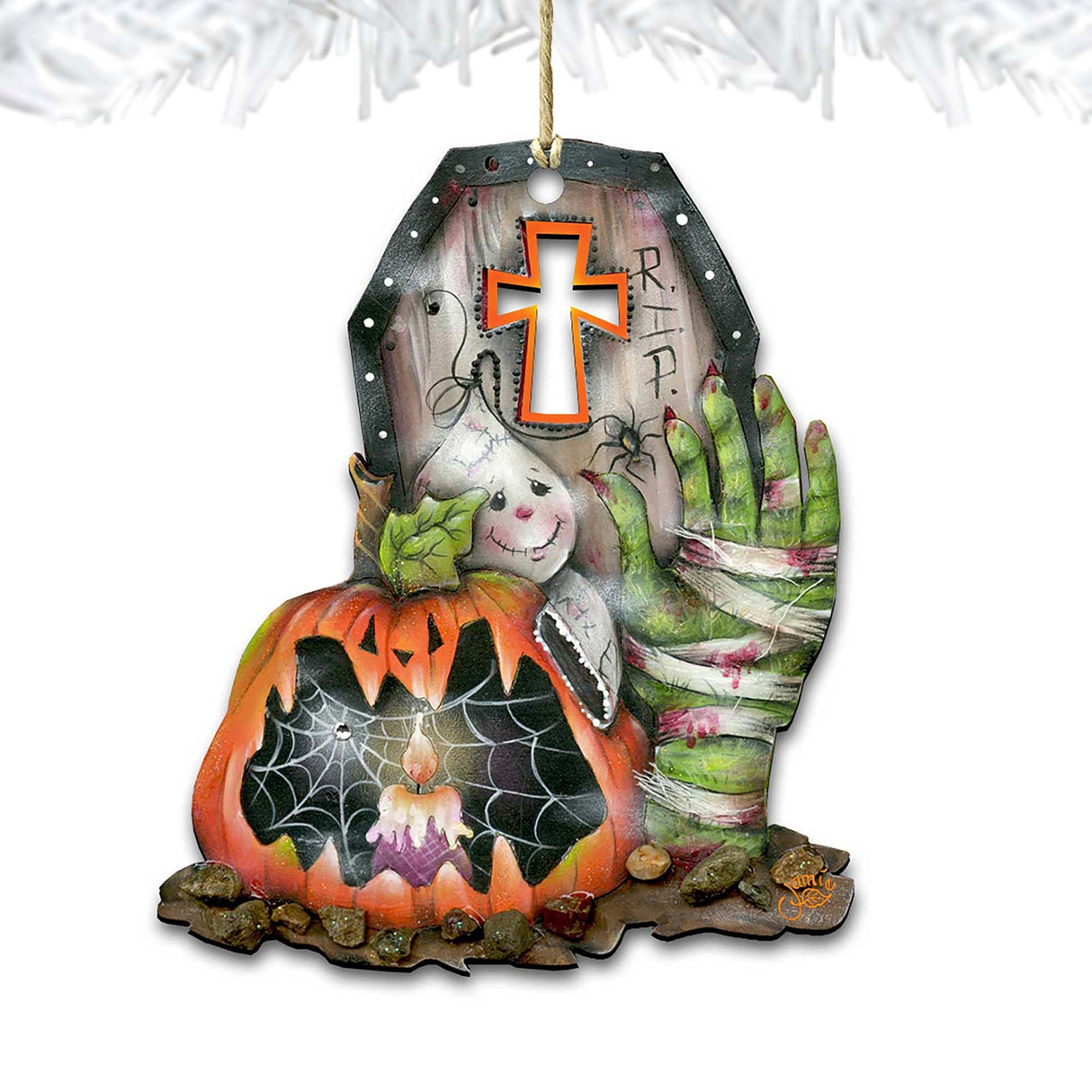 Scary Harry Wooden Ornaments Halloween by Jamie Mills-Price - Thanksgiving Halloween Decor - 8457405