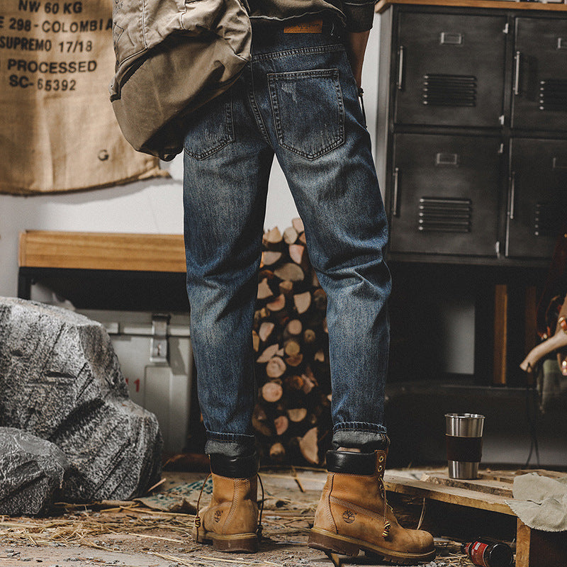 American Retro Autumn Jeans Men - Lootquake