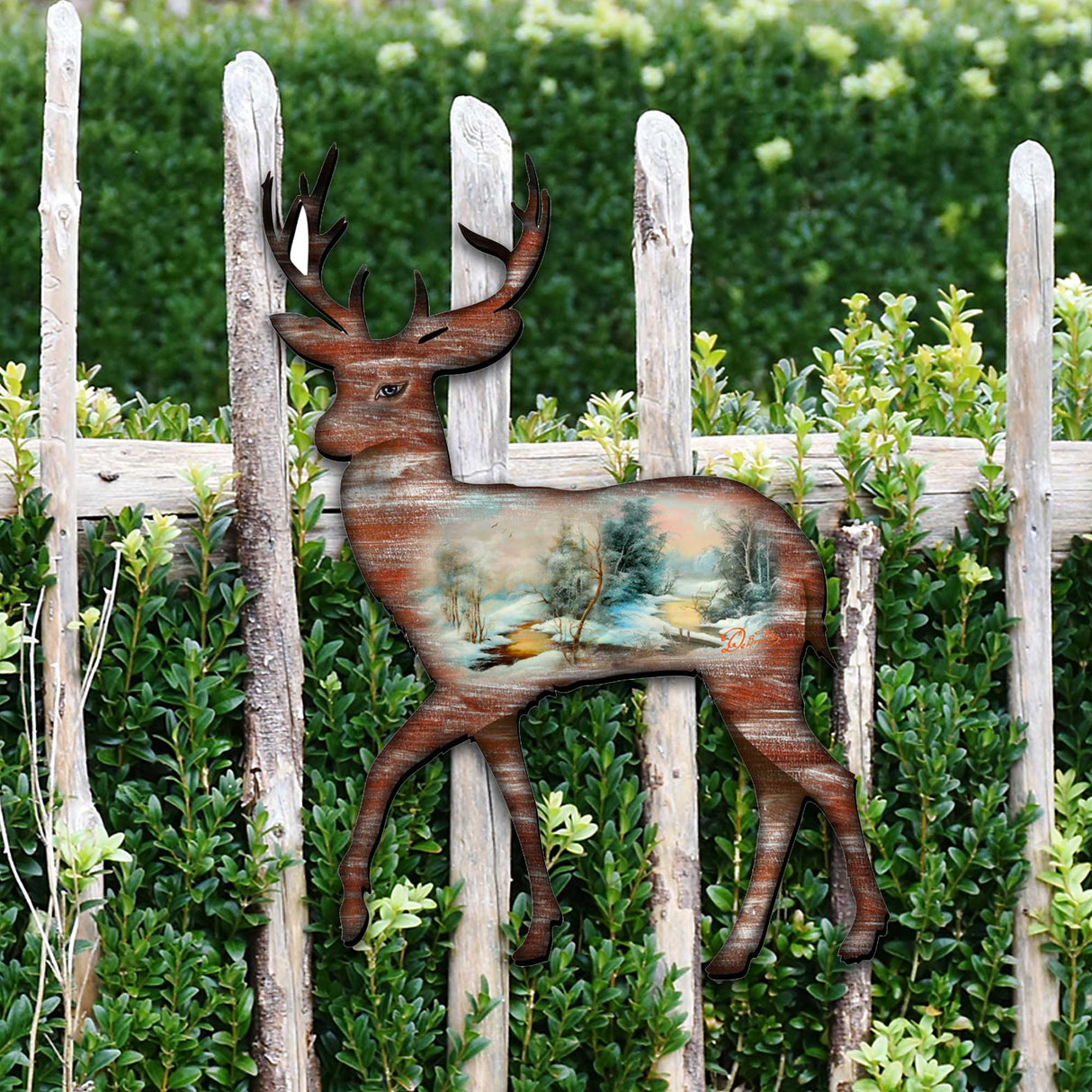 Deer Decorative Wildlife Door Decor - G. DeBrekht - Wildlife Holiday Decor - 8198211H
