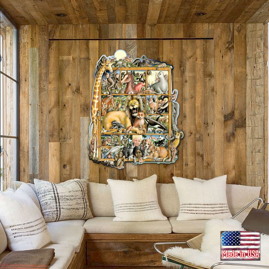 Arte mural con animales de Laura Seeley - Decoración infantil Love Family - 8513008-LS