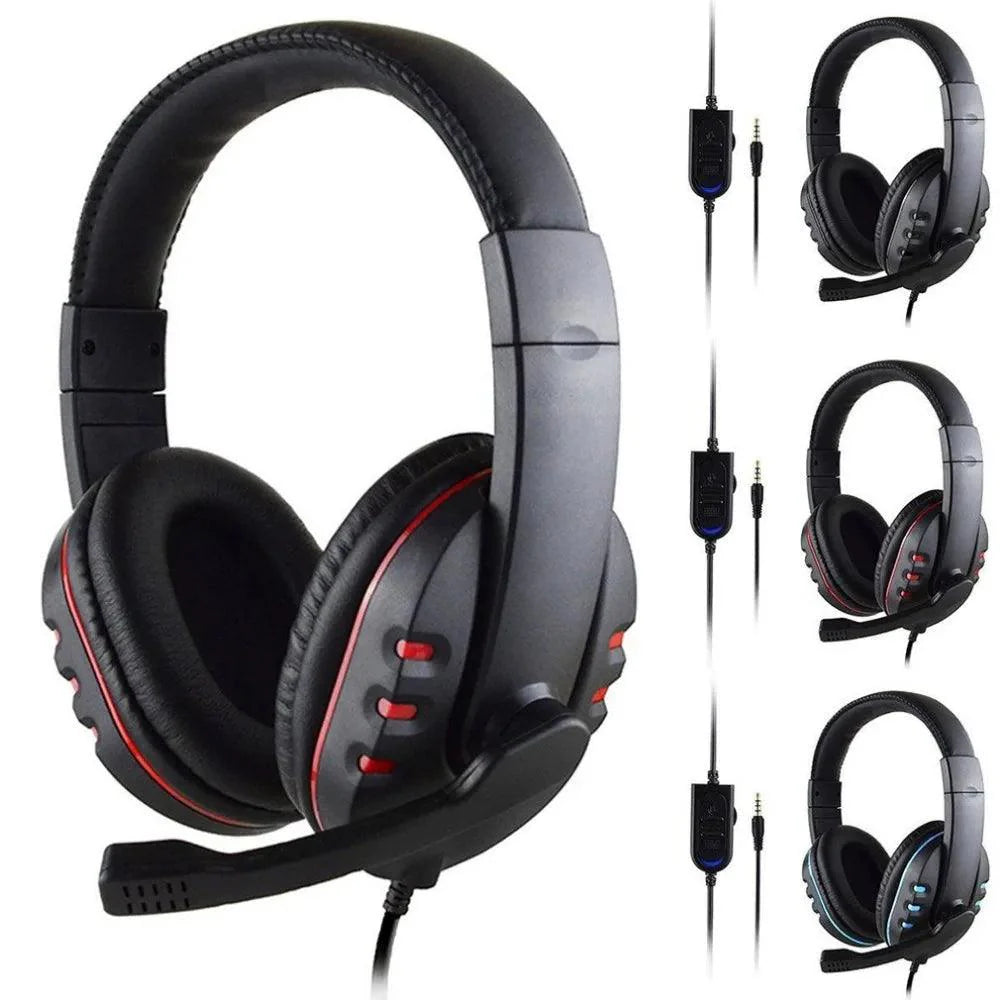 BrandName Gaming Headset - Noise-Cancelling 3.5mm Earphones with Microphone & Volume Control for PS4 & PC