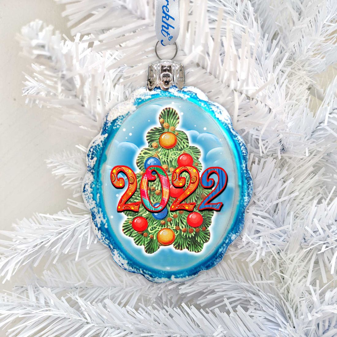2024 Dated Mercury Glass Ornament by G. Debrekht - Christmas Decor - 773017-D24