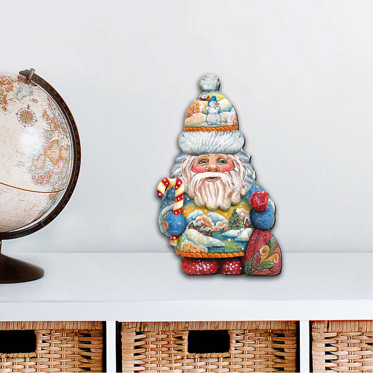 Decoración navideña para puerta con Papá Noel, maravillas invernales, de G. DeBrekht - Decoración navideña con Papá Noel y muñeco de nieve - 81519184H