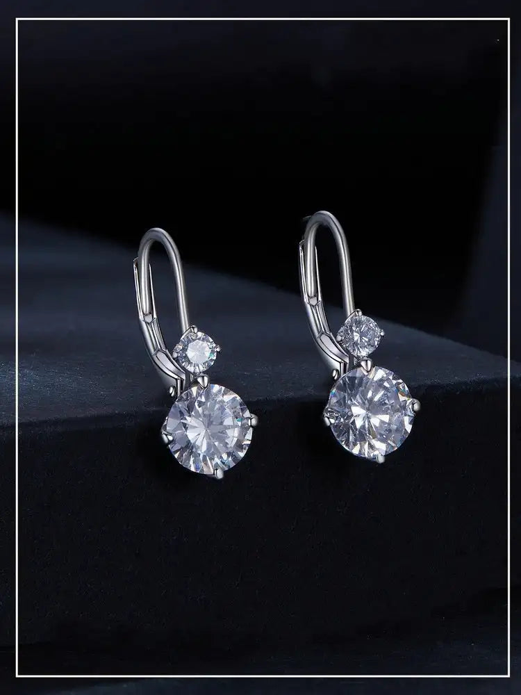 Affordable Luxury Style S925 Sterling Silver 1 Karat Moissanite Ear Clip - Lootquake