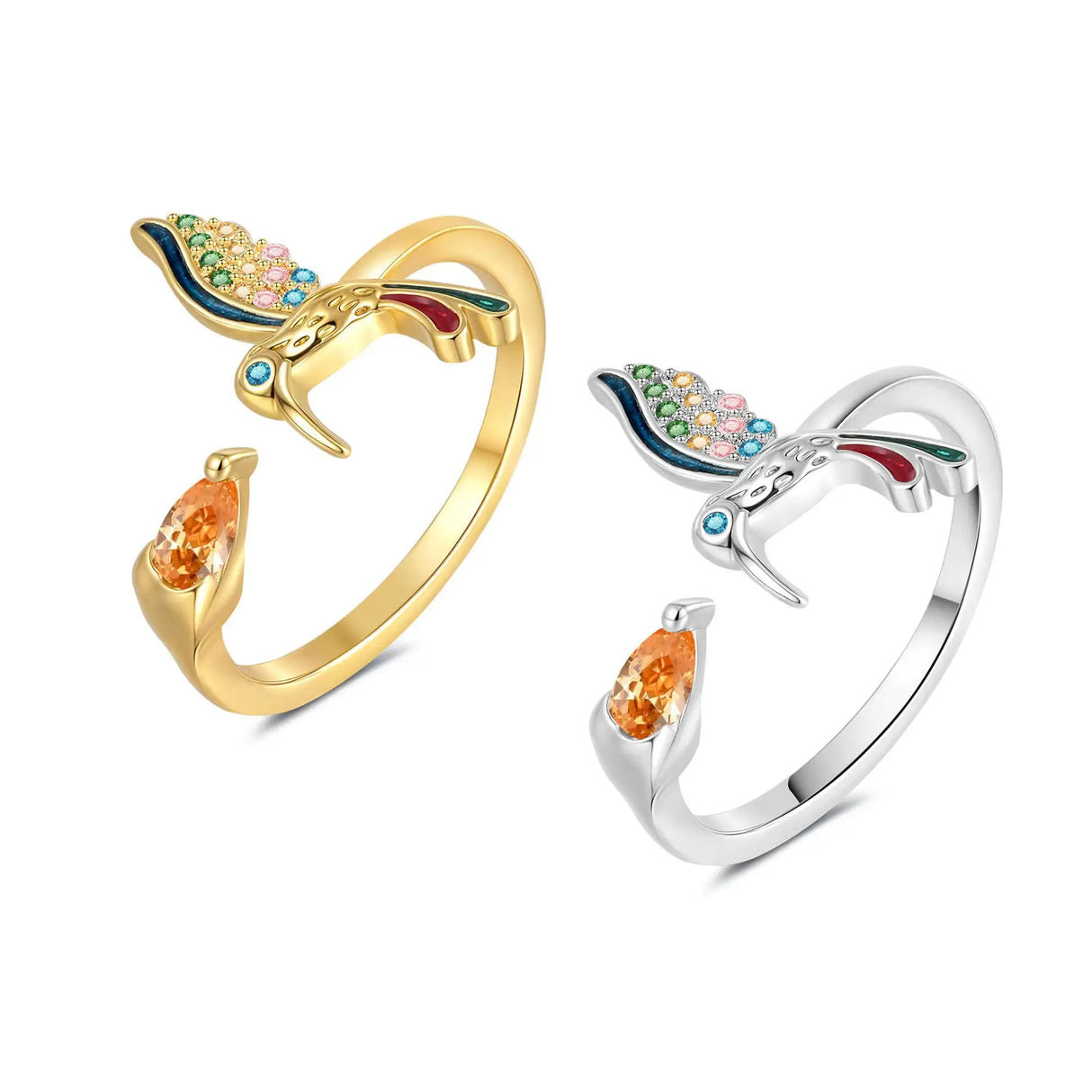 Adjustable Hummingbird Ring Female Fashion Simple - Lootquake