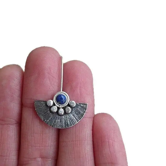 Ethnic Style Retro Semicircle Fan-shaped Metal Alloy Earrings - Lootquake