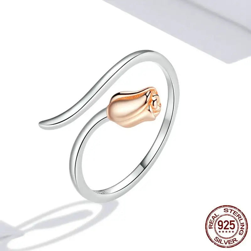 Female Creative All-match Rose Necklace Ring - Lootquake