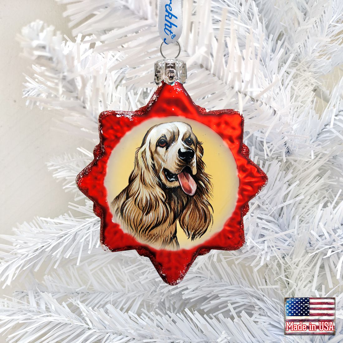 Adorno de vidrio de mercurio de labradoodle de G. DeBrekht - Decoración para perros y gatos - 774021