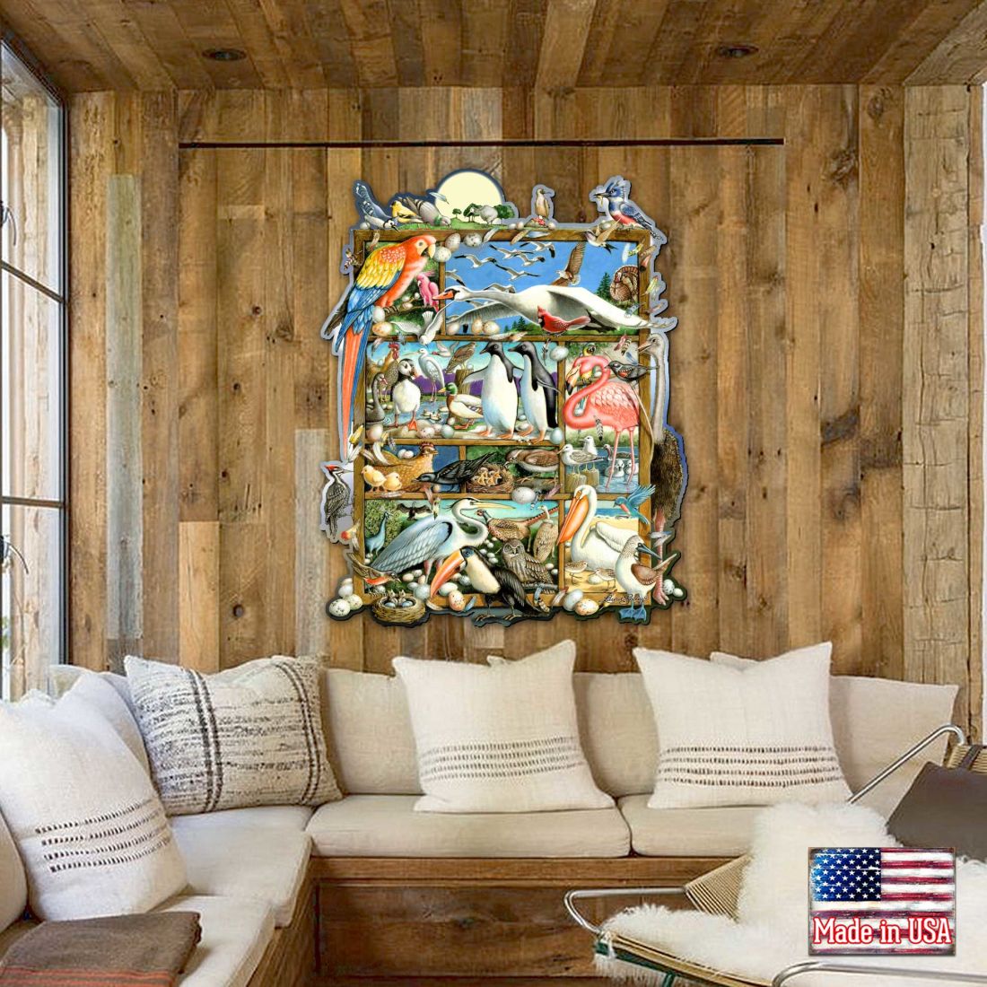 Birds Whimsical Wall Art by Laura Seeley - Love Family Kids Decor - 8513001-LS