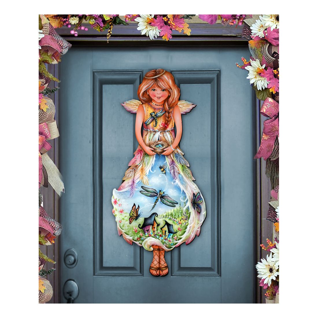 Blessing Angel Wildlife Door Decor - J. Mills-Price - Wildlife Holiday Decor - 8457902H