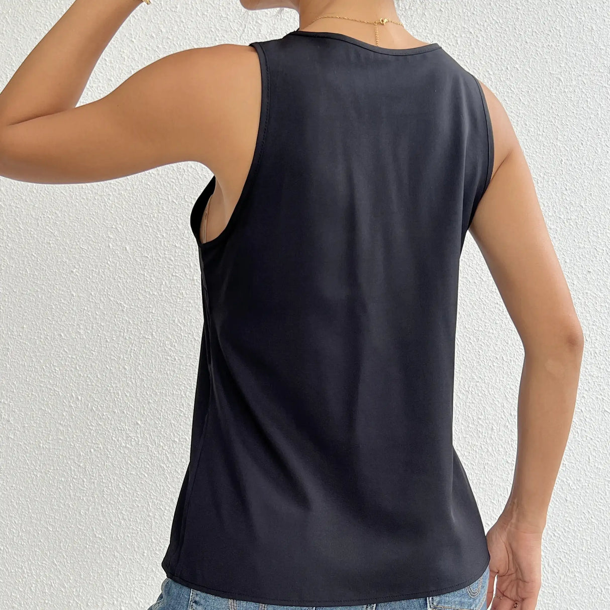 Women's V-neck Lace Patchwork Casual Vacation Daily Vest Top - Lootquake