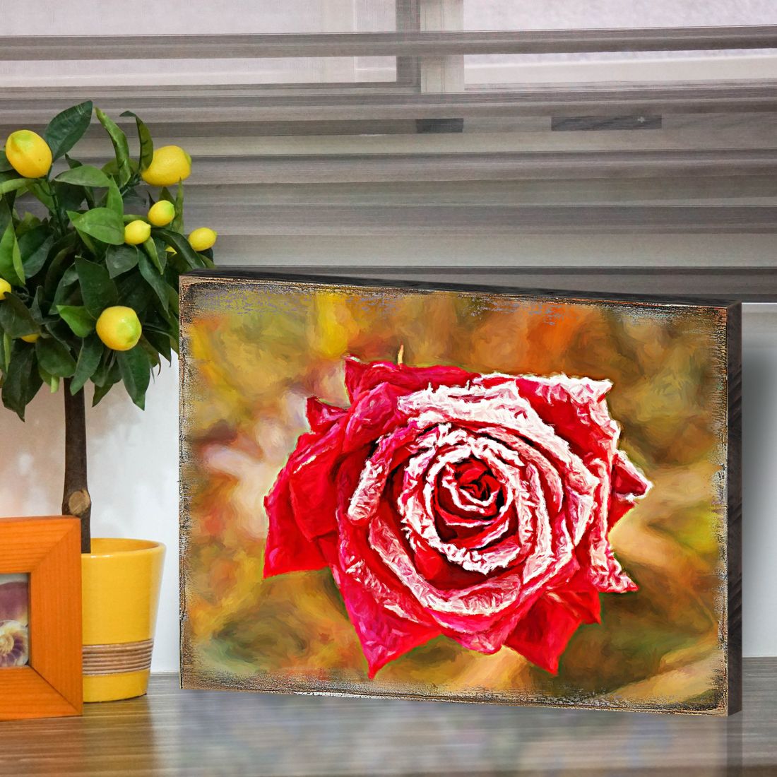 Arte mural de madera Amil Rose Art de Nature Wonders - Decoración infantil para el hogar - 95299B