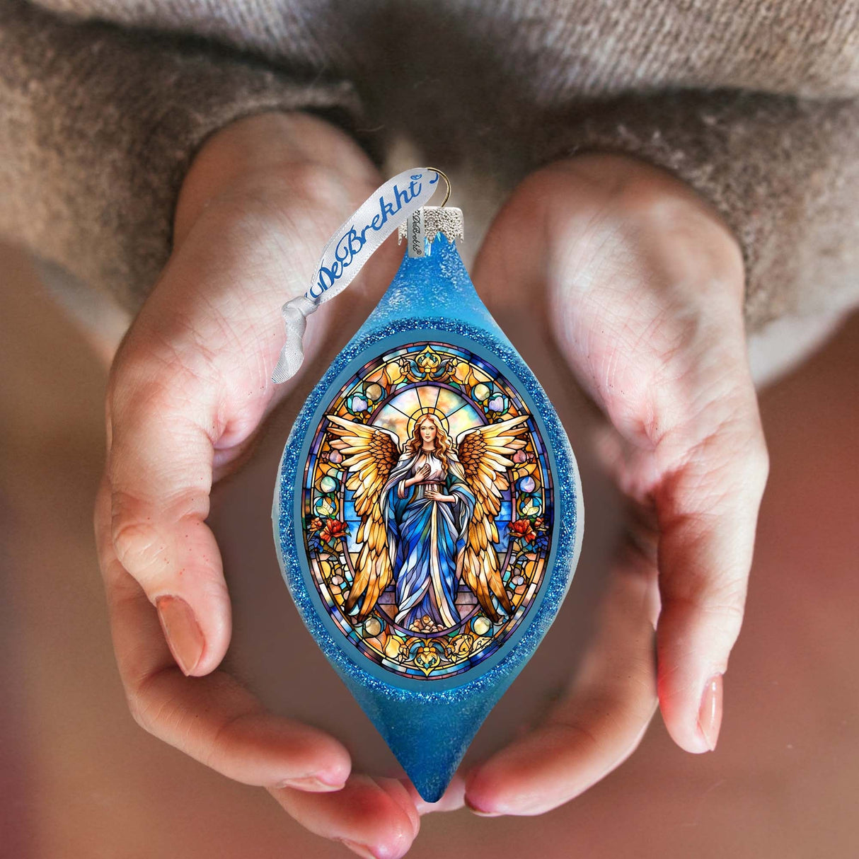 Adorno de cristal con forma de ángel del mar de G. Debrekht - Decoración navideña - 757-044