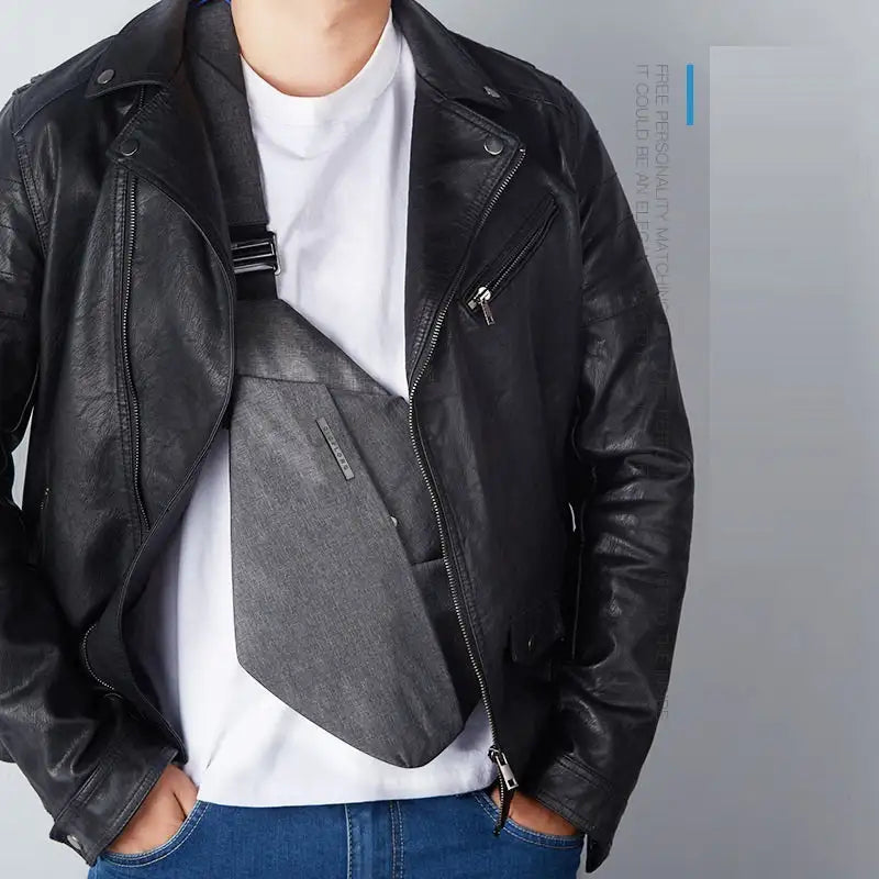 Digital Storage Canvas Chest Bag Crossbody Multi-functional Business Close Shoulder Anti-theft Package - Lootquake