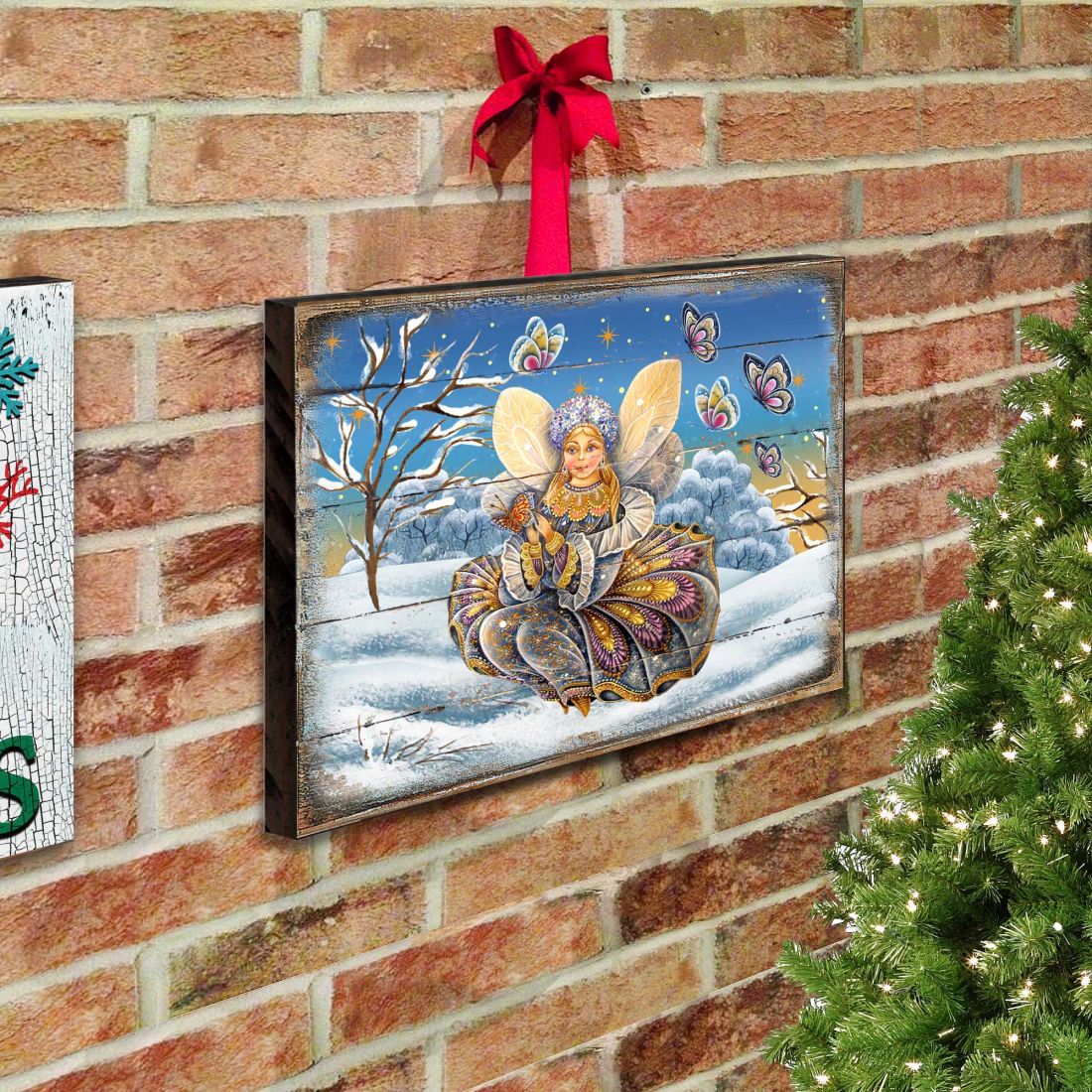 Butterfly Fairy Wooden Wall Art by G. DeBrekht - Nature Wildlife Decor - 8173562B