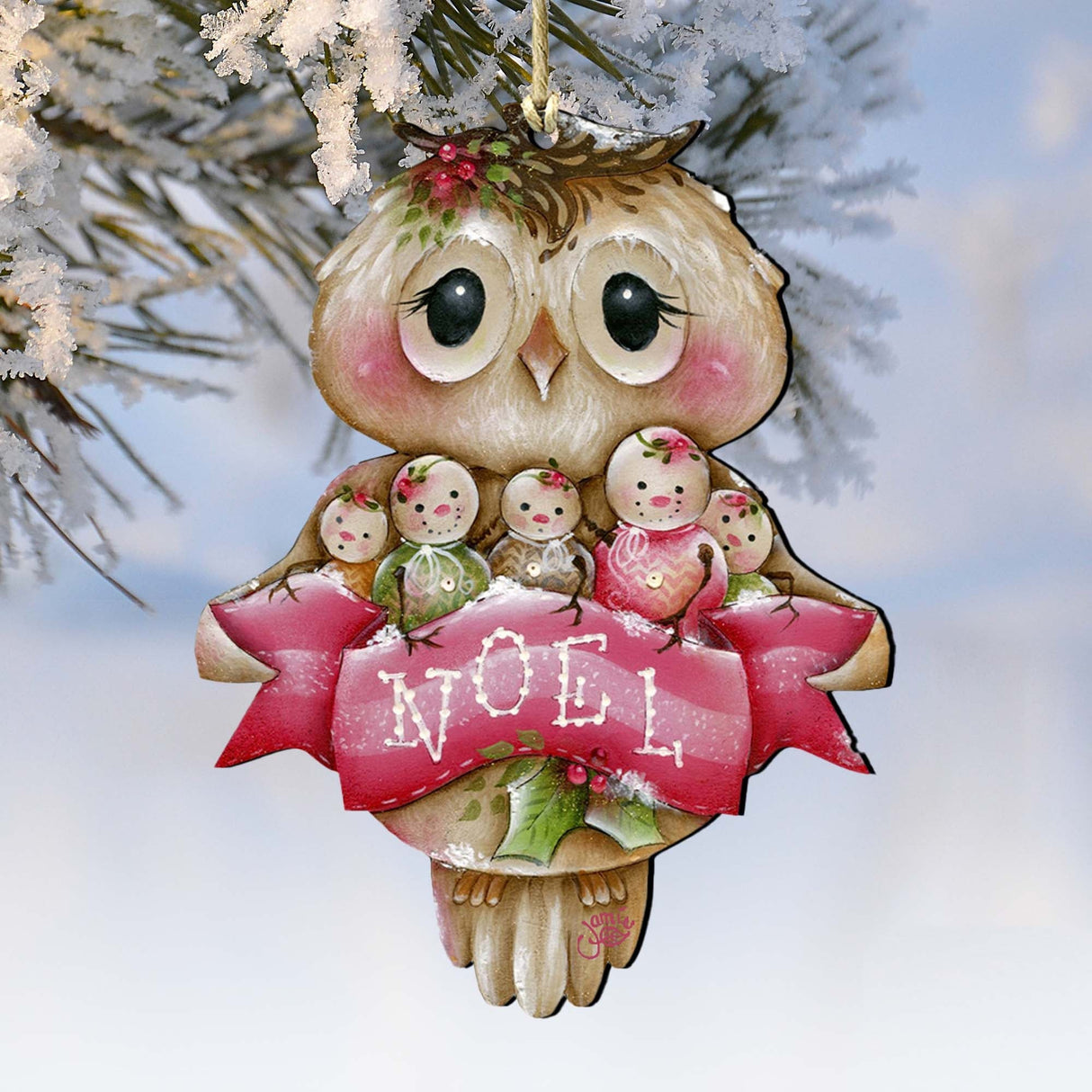 Owl, You Need Is Love Wooden Ornaments by Jamie Mills-Price - Christmas Decor - 8457509