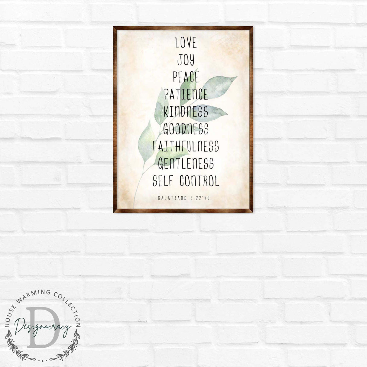 Love Joy Peace - Fruit of the Spirit - Verse Wall Decor - Contemporary Decor - Wooden Script Wall Art - 310332