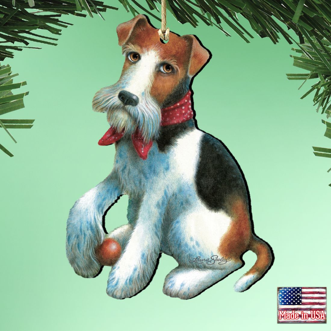 Beach Ball by The Bay Wooden Ornaments by Laura Seeley - Pets Dog and Cats Decor - 8511023-LS