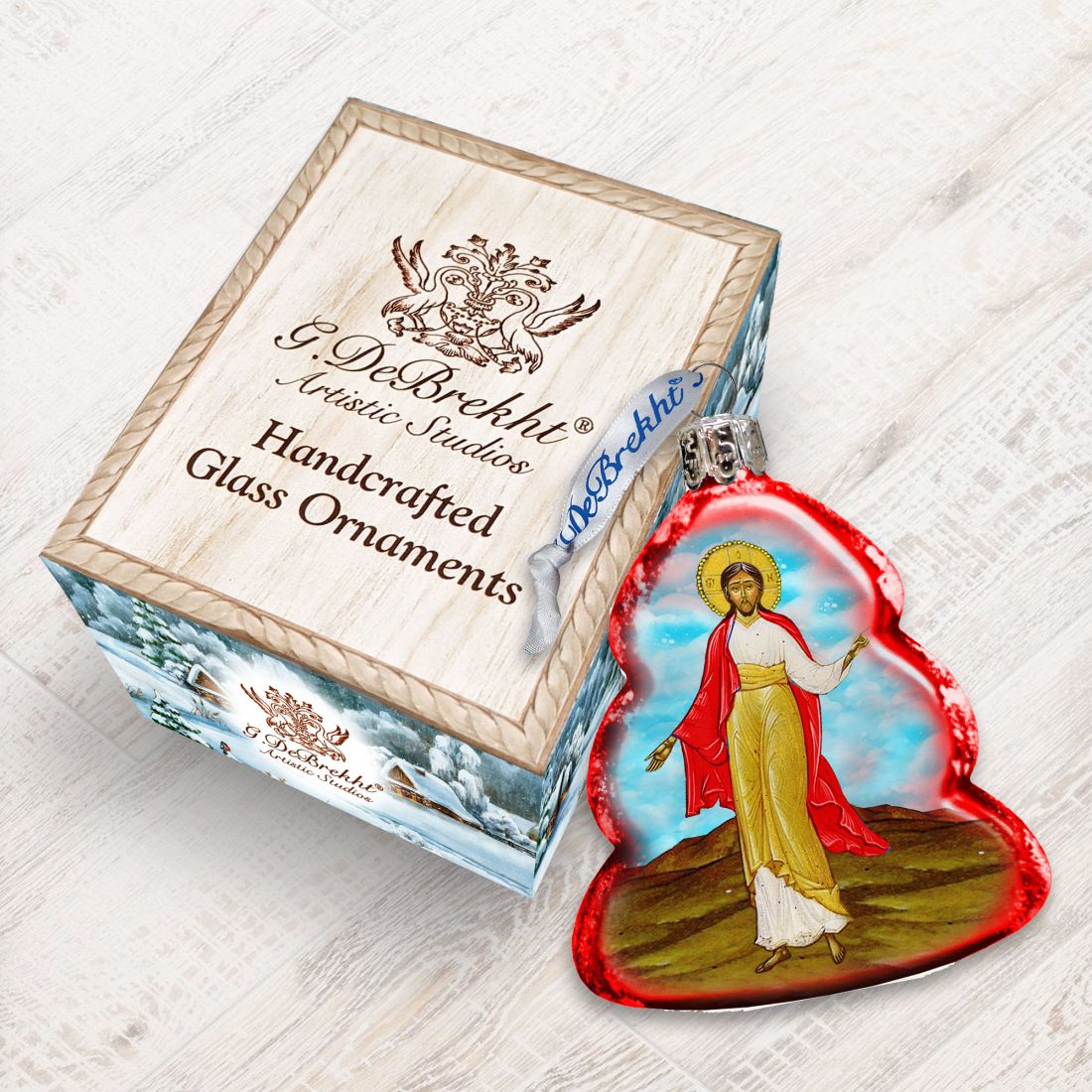 Jesus Mercury Glass Ornament by G. DeBrekht - Nativity Holiday Decor - 772012