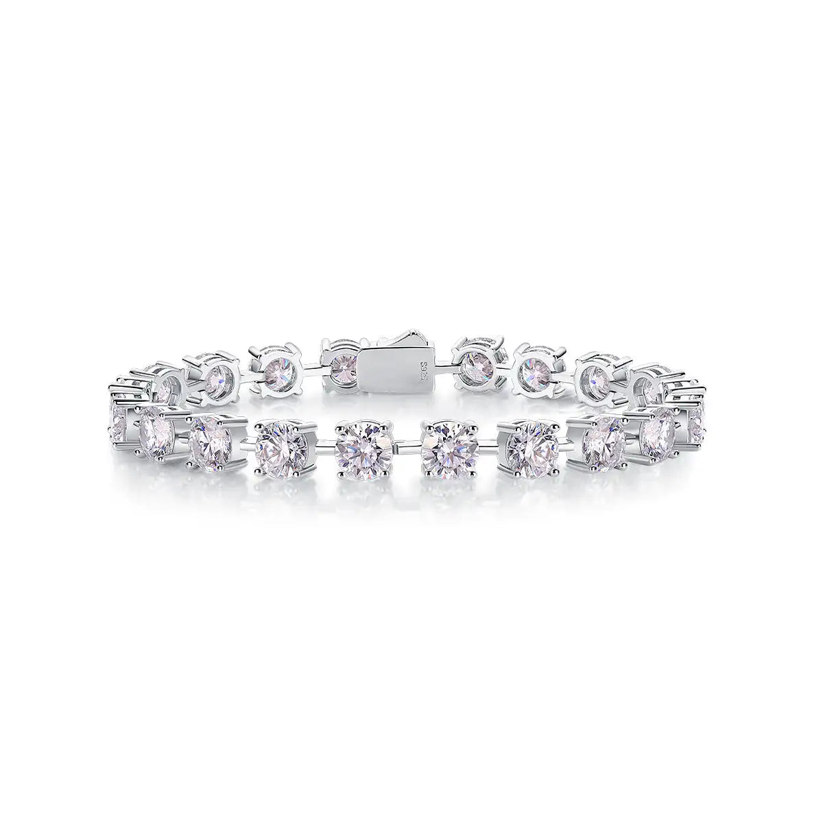 About Time Luxury Fashion Mossan Diamond S925 Silver Bracelet Comparable To Natural Diamonds - Lootquake