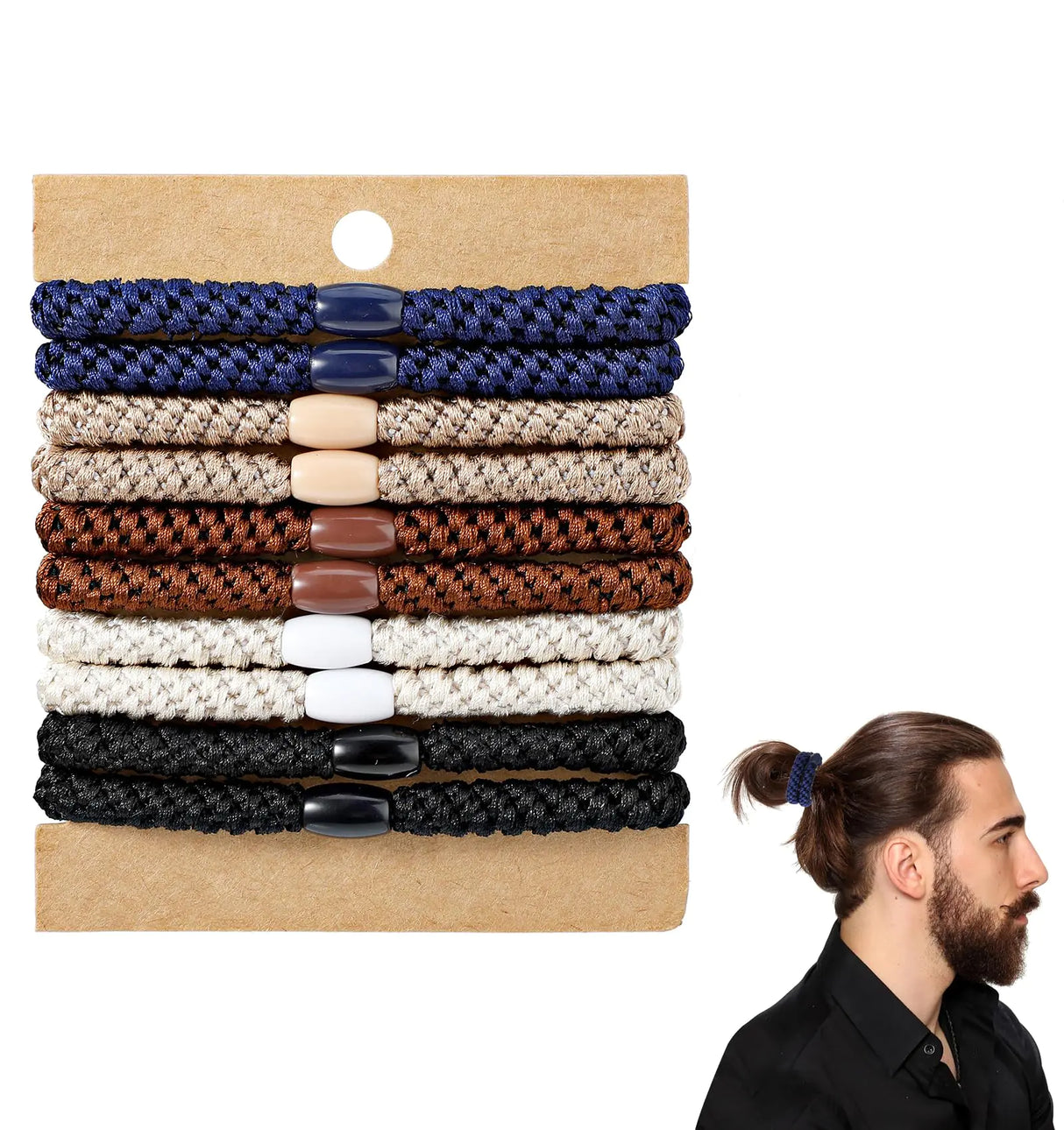 10pcs Braided Hair Ties Mens Hair Ties Elastic Bracelet Hair Ties Rip Hair Ties No Slip Hair Ties No Damage For Many Hair Types - Lootquake