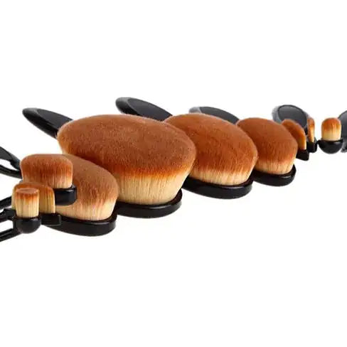 Beauty Experts Set of 10 Oval Beauty Brushes - Lootquake