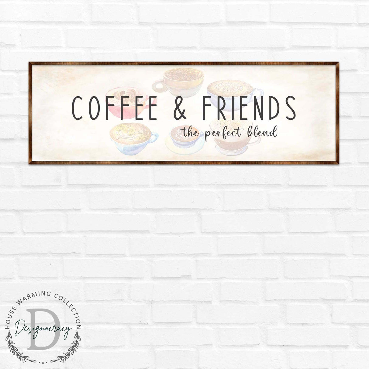 Coffee & Friends the Perfect Blend - Wooden Coffee shop decor - Farmhouse decor - Wooden Wall art - Kitchen decor - Farmhouse kitchen - Coffee nook - 310314