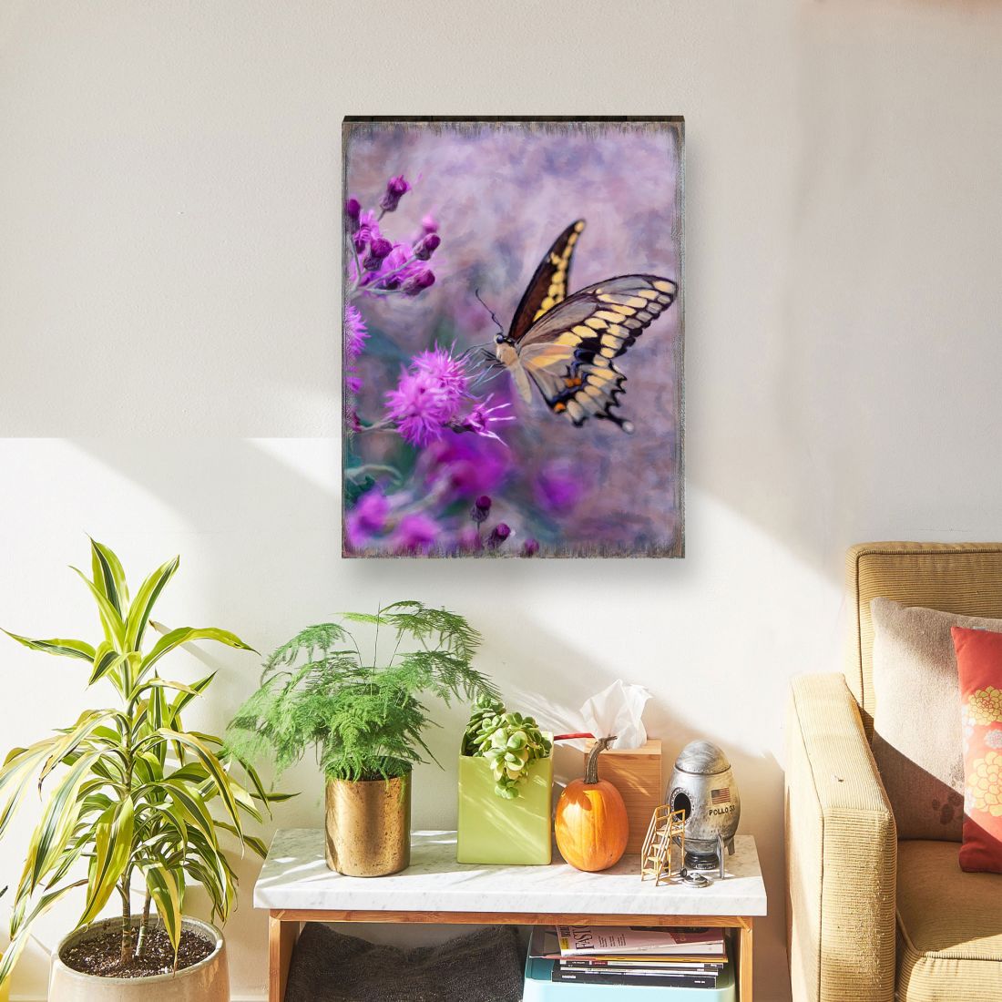 Machaon Art Wooden Wall Art by Nature Wonders - Nature Wildlife Decor - 95391B