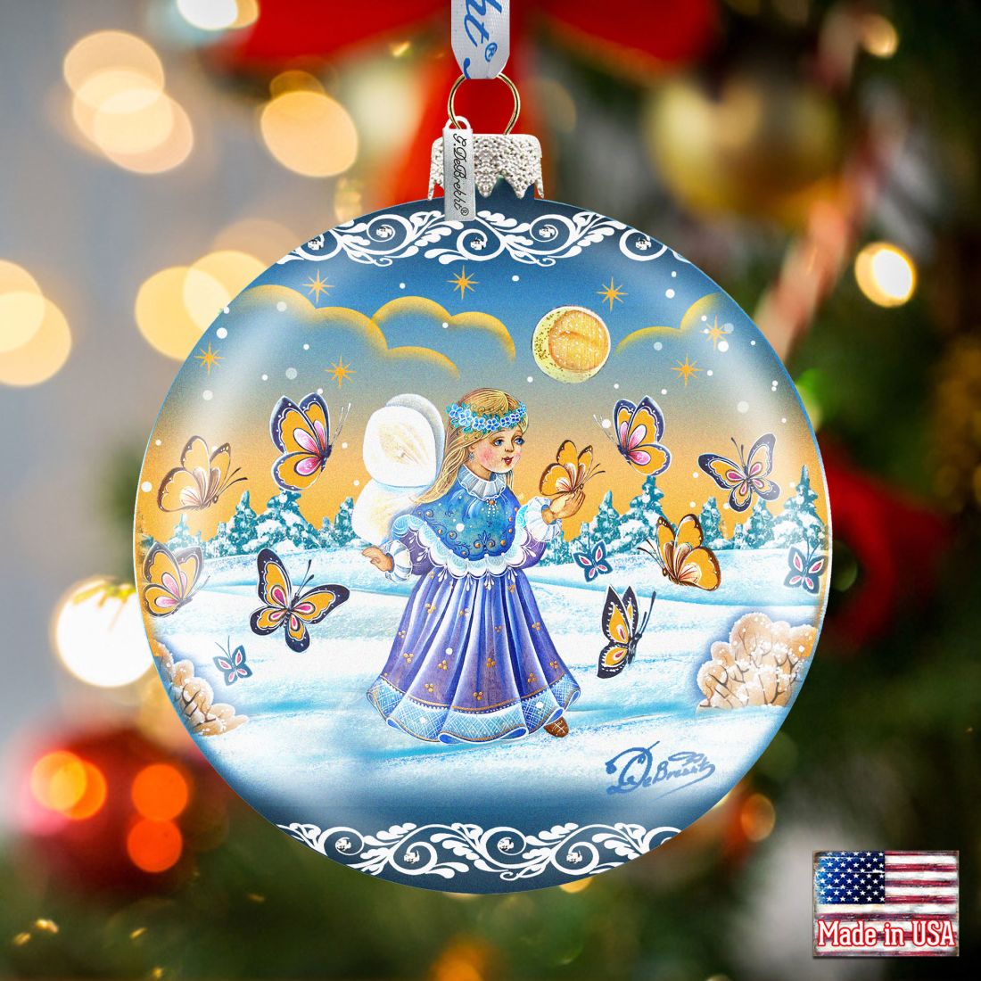 Butterfly Fairy Glass Ornament Limited Edition by G. DeBrekht - Christmas Decor - 73848