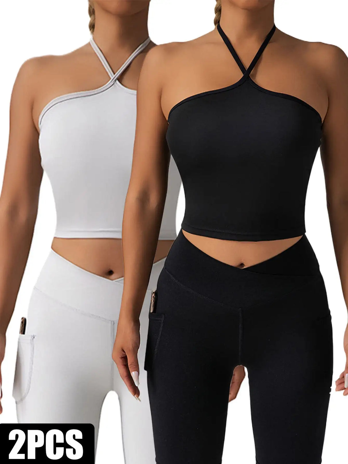 2 Pieces Sports Bra Athletic Running Sports Bra - Lootquake