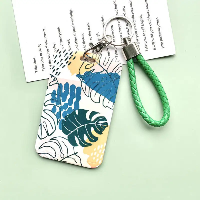 Green Plant Series Simple Fashion Lanyard Card Cover - Lootquake